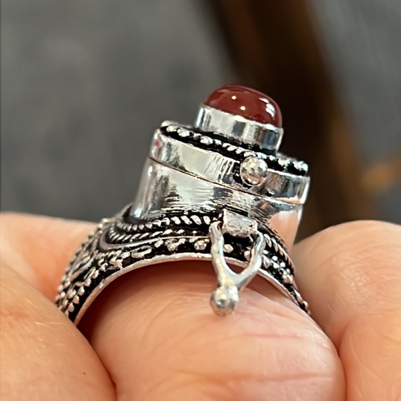#195 Carnelian Handcrafted Poison ☠️ Ring 💍 Size 8.25 NWOT - Picture 8 of 16